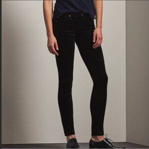 AG Adriano Goldschmied The Legging Super Skinny Velvet Jeans – Very Black – 25R